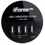 CARREGADOR USB 4 SAIDAS COM FONTE 25W UCS 100 INFOKIT (SR4)