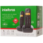 TELEFONE SEM FIO TS 2512 PRETO 4122512 INTELBRAS